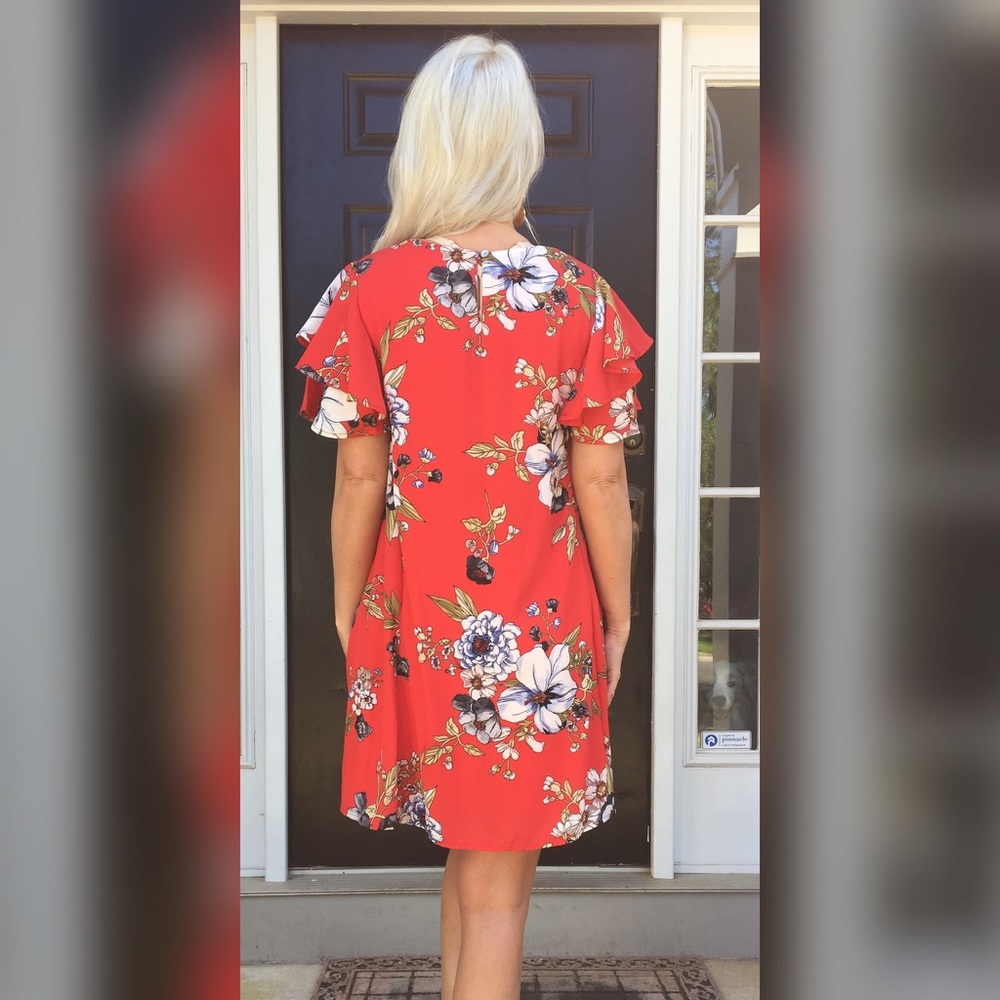 ❤️LAST 1! ❤️ Ruffle Criss Cross Swing Dress! - Picture 4 of 4